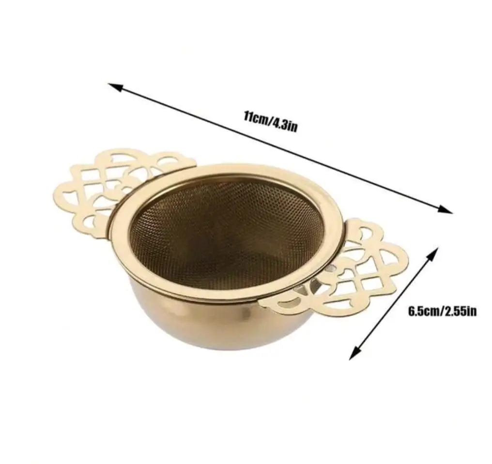 Gold Tea Strainer